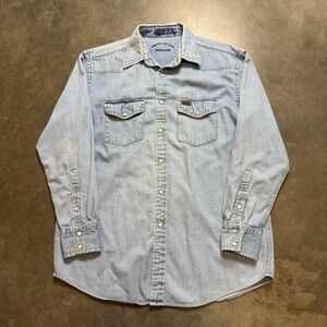Men’s Pendleton Salt Creek Denim Pearl Snap Shirt Sz Medium